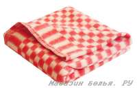 Одеяло байковое красное 1,5 спальное